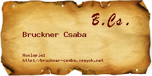 Bruckner Csaba névjegykártya