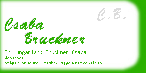 csaba bruckner business card